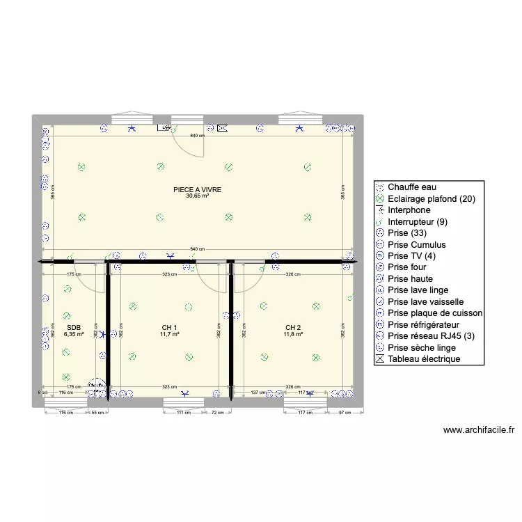 appartement clermont ELEC A FINIR. Plan de 