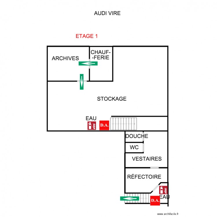 AUDI VIRE ETAGE 1. Plan de 0 pièce et 0 m2