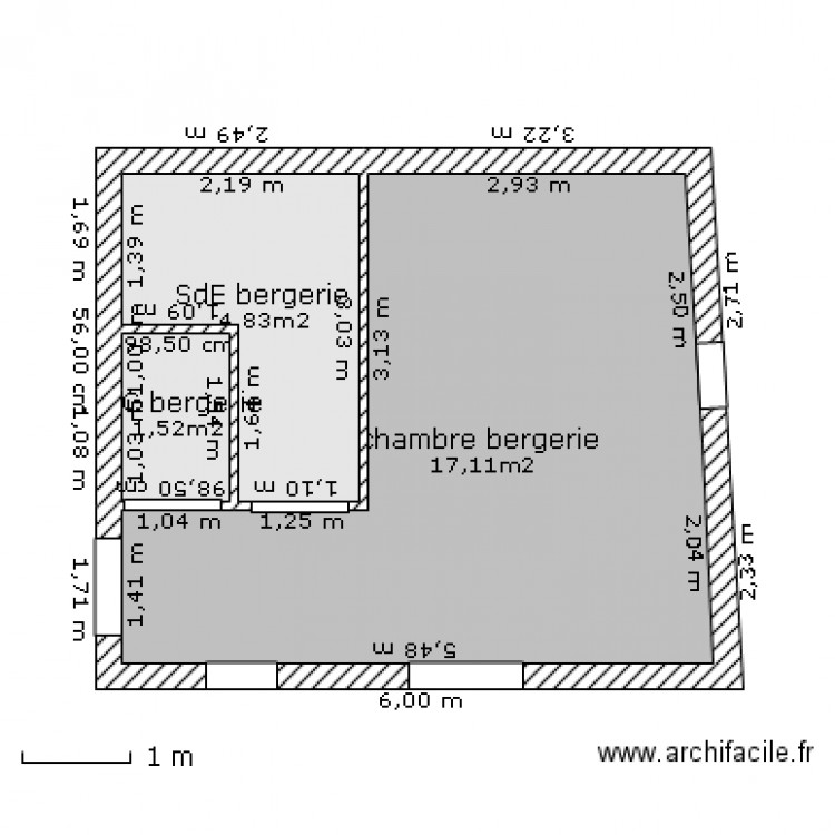 bergerie definitif. Plan de 0 pièce et 0 m2