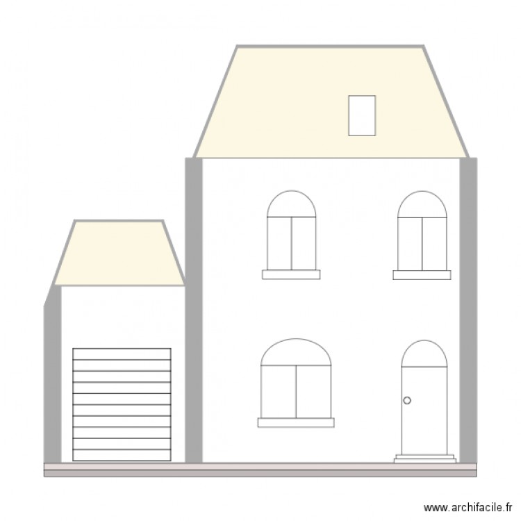 V Jacques Facade. Plan de 0 pièce et 0 m2