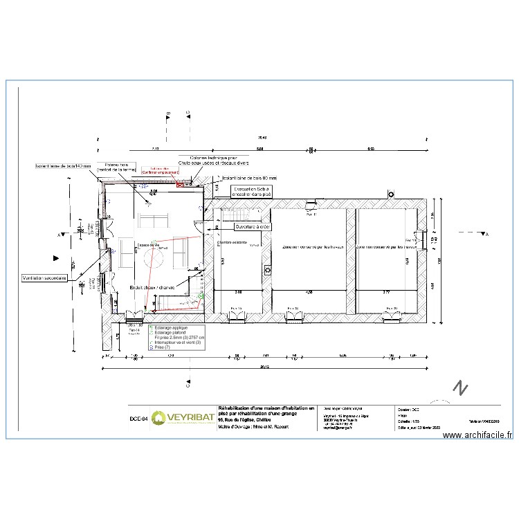 Plan Raccurt Etage. Plan de 0 pièce et 0 m2