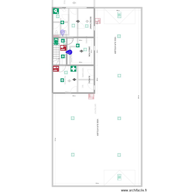 incendie etage gauche. Plan de 0 pièce et 0 m2