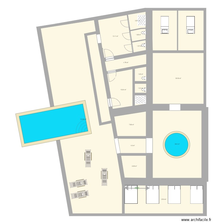 Restaurant Bar V3. Plan de 0 pièce et 0 m2