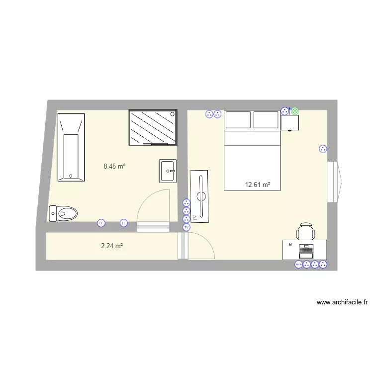 premier &eacute;tage. Plan de 