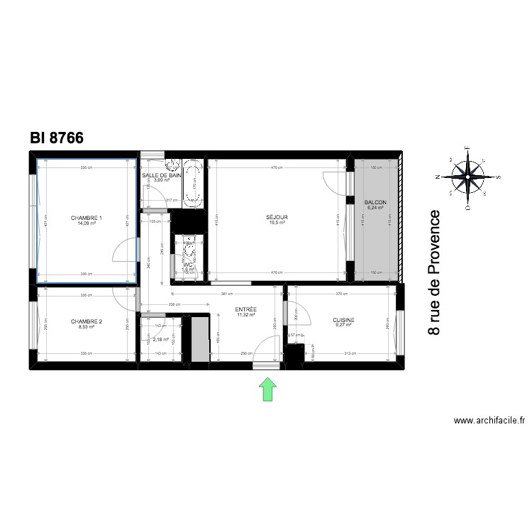 BI 8766. Plan de 0 pièce et 0 m2