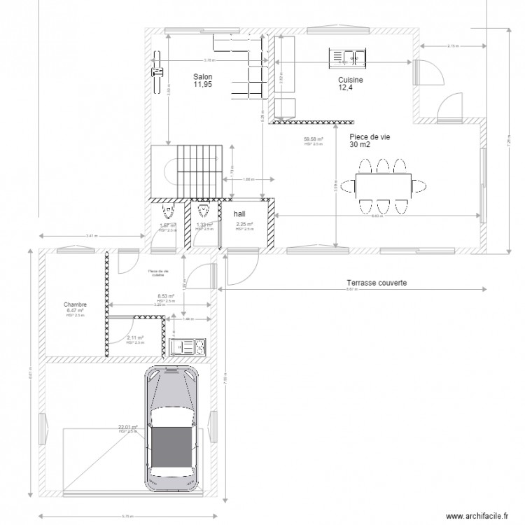 PROJET DACHSTEIN RDC. Plan de 0 pièce et 0 m2