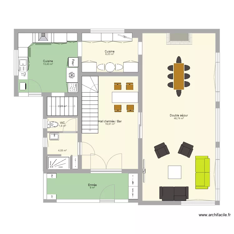 63 Foch Rez de chaussée Projet V1. Plan de 63 Foch Rez de chaussée Projet V1. Plan de