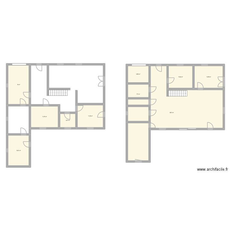 Maison actuelle. Plan de 10 pièces et 175 m2