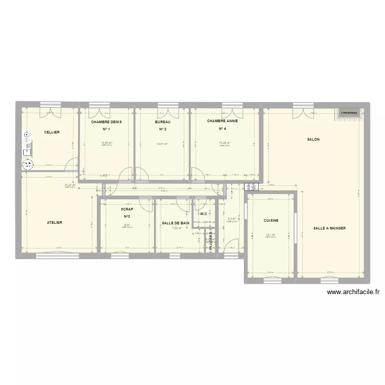 PLAN MAISON BRUT. Plan de 11 et 153 m² PLAN MAISON BRUT. Plan de 11 et 153 m²