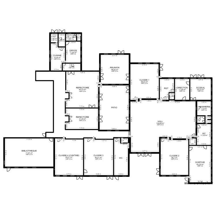 romain rolland. Plan de 31 pièces et 920 m2