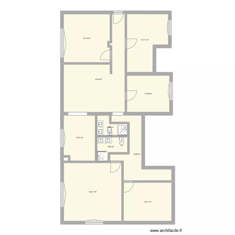 Coloc. Plan de 10 Pièces et 122 m² Coloc. Plan de 10 Pièces et 122 m²