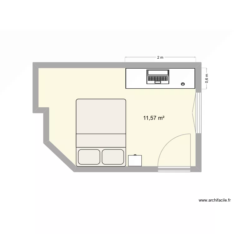 Plan apart. Plan de 1  et 12 m²