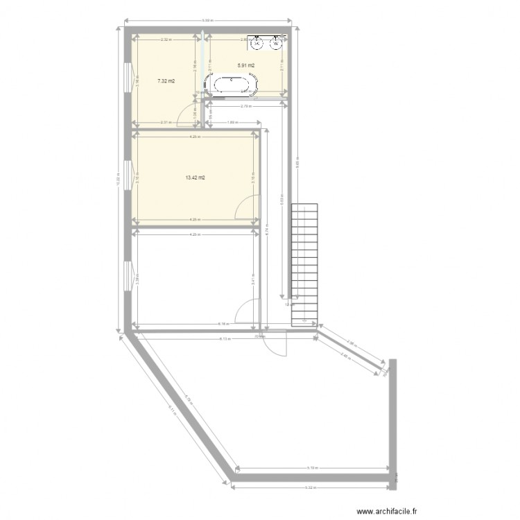 etage apres. Plan de 0 pièce et 0 m2