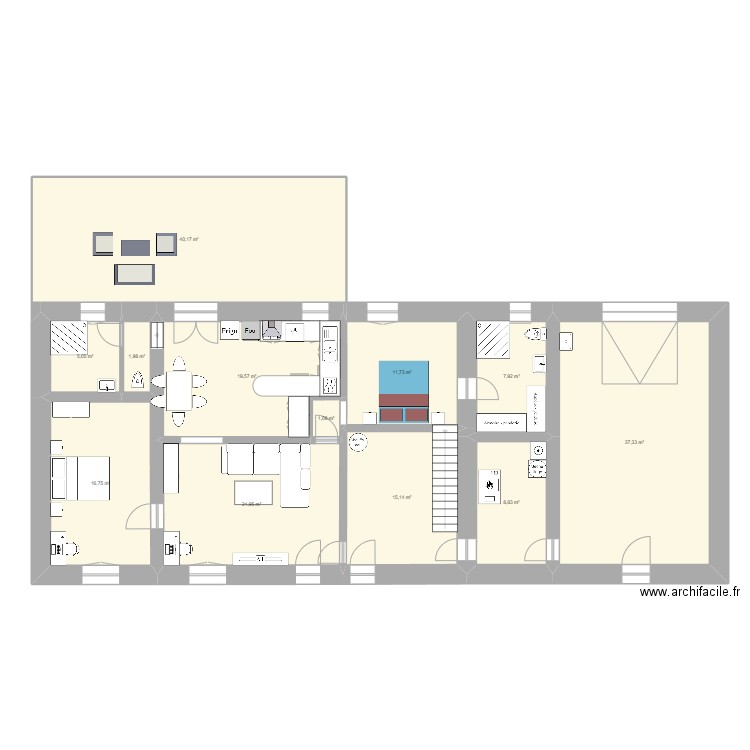 Projet. Plan de 0 pièce et 0 m2