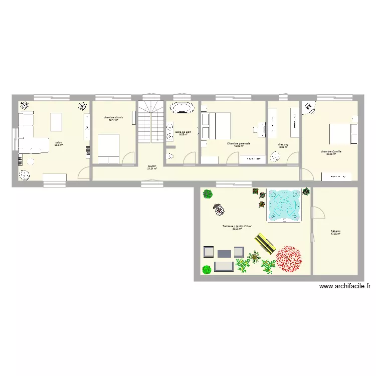 residence principale niveau 2. Plan de 