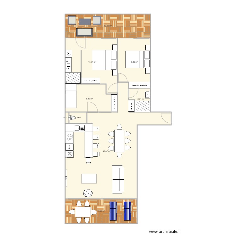 Plan lajarrige totalement réagencé . Plan de 0 pièce et 0 m2