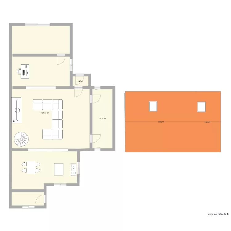 EXTENSION MAISON 3 4. Plan de EXTENSION MAISON 3 4. Plan de