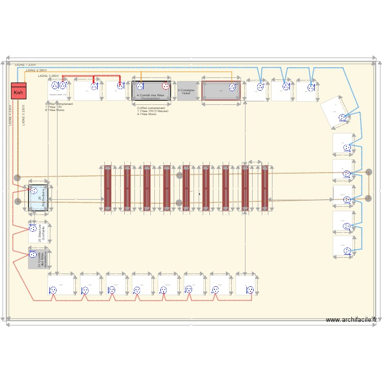 Marché nocturne Electricité. Plan de 0 pièce et 0 m2