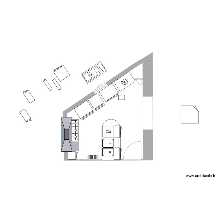 CUISINE ALBA 2. Plan de 0 pièce et 0 m2