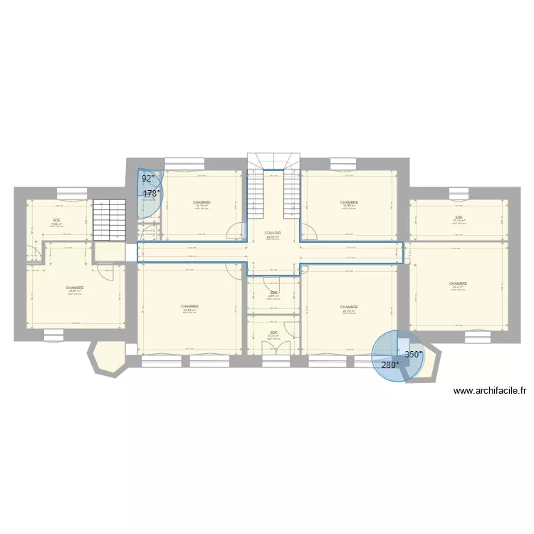 chateau wu 2 eme etage. Plan de 