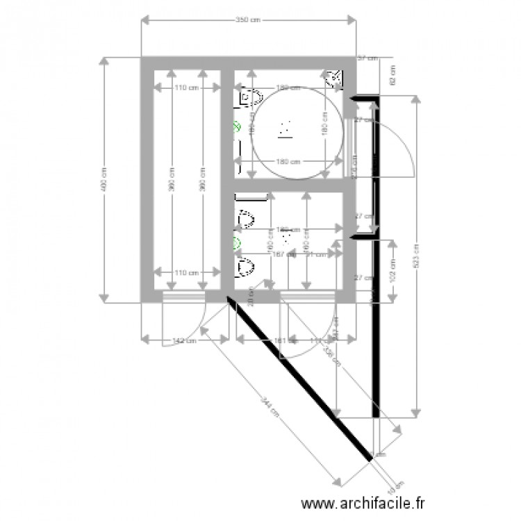 sanitaire public . Plan de 0 pièce et 0 m2