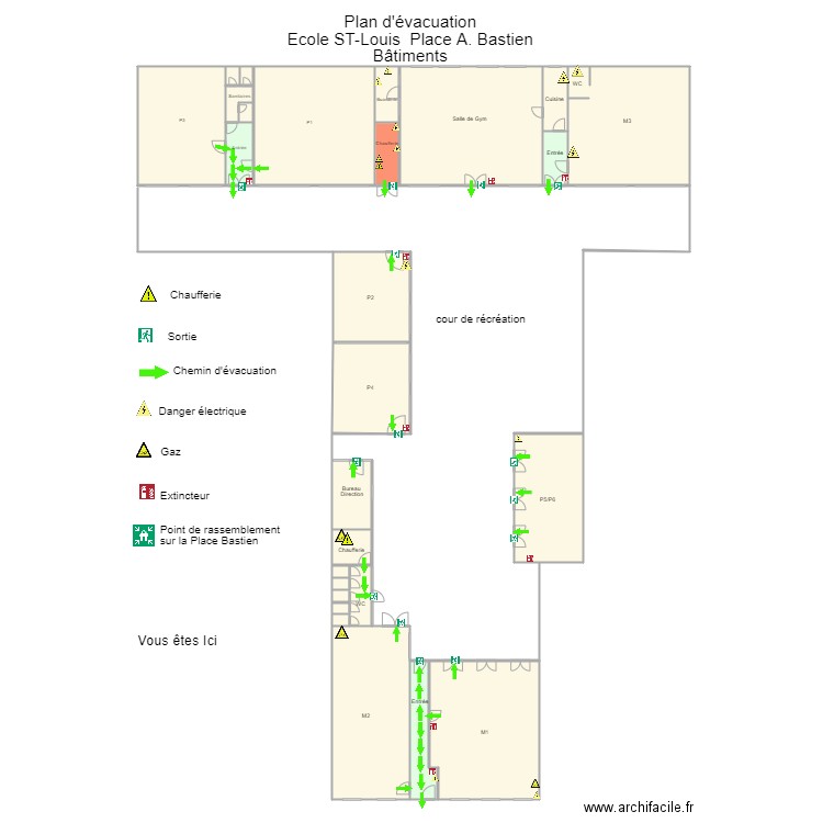 Place Bastien grand bâtiment. Plan de 25 pièces et 600 m2