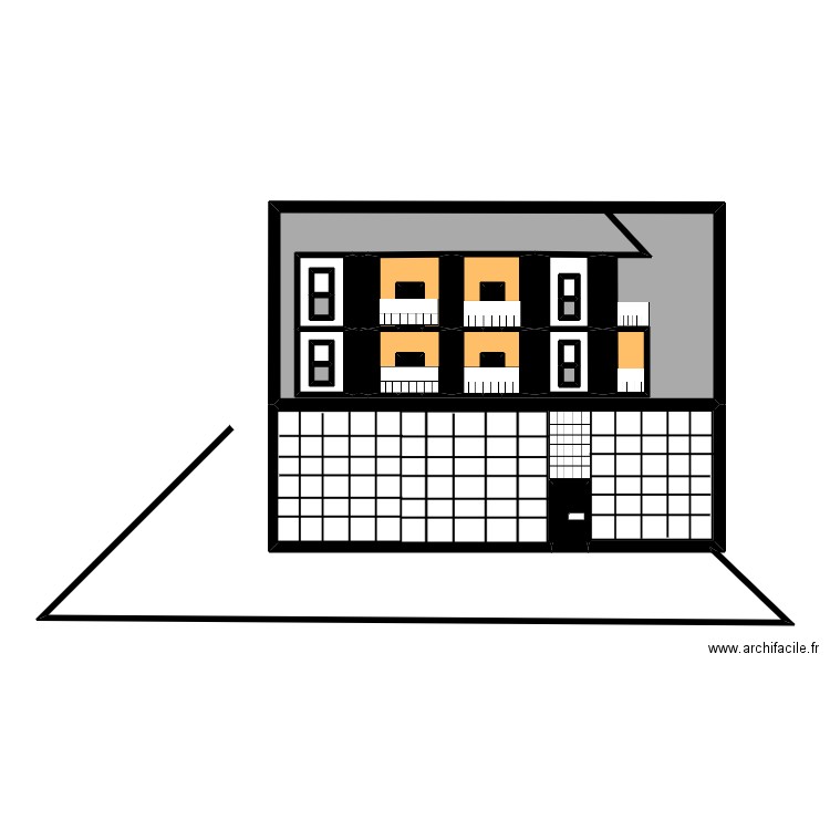 façade maison alfort . Plan de 26 pièces et 99 m2