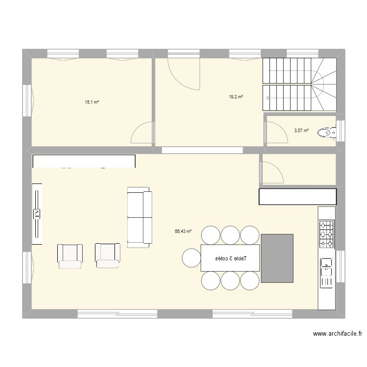 maison. Plan de 0 pièce et 0 m2