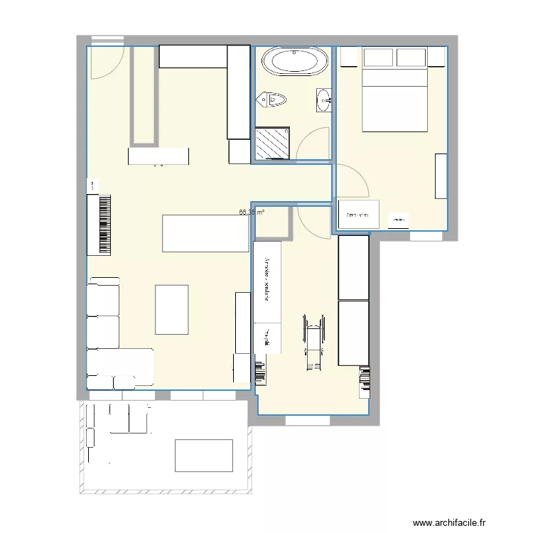 appart hauts genevays. Plan de 