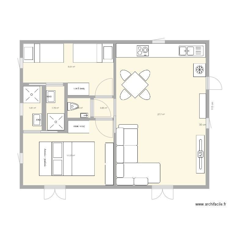 PETITE MAISON LOCATION. Plan de 0 pièce et 0 m2