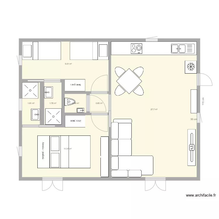 PETITE MAISON LOCATION. Plan de 