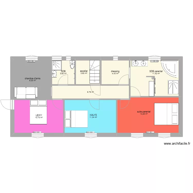 etage morgan cassandra. Plan de 
