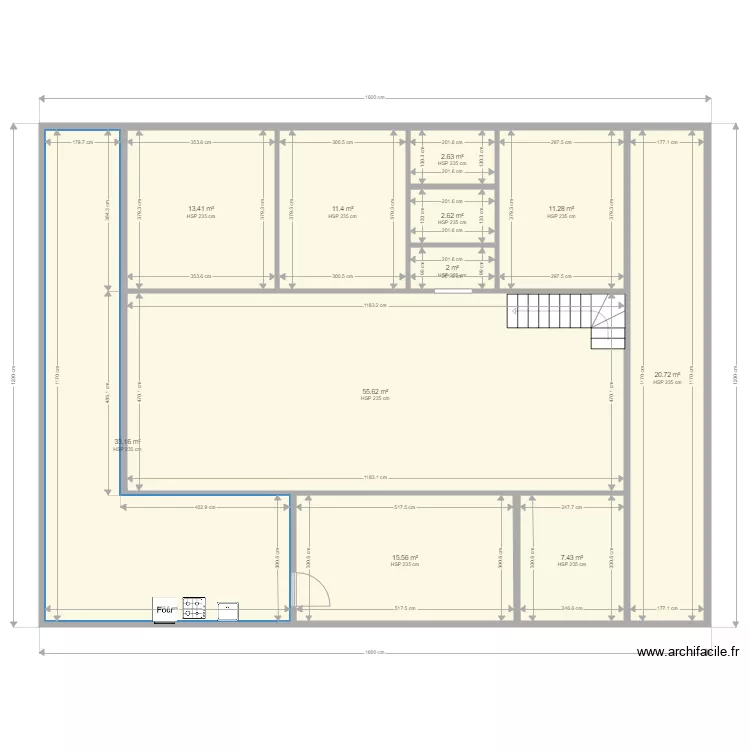 projet villa en dur. Plan de 
