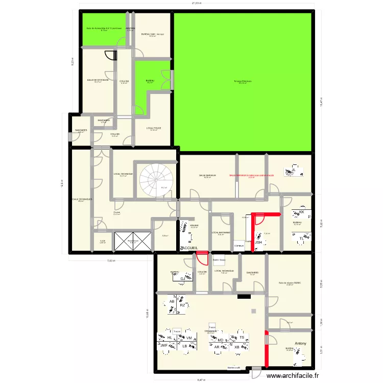 Plan bureau SIDSIC. Plan de Plan bureau SIDSIC. Plan de