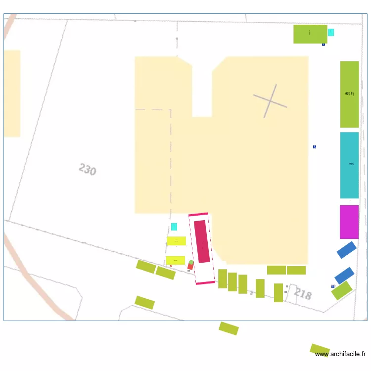 Parcelle SCI totale. Plan de 