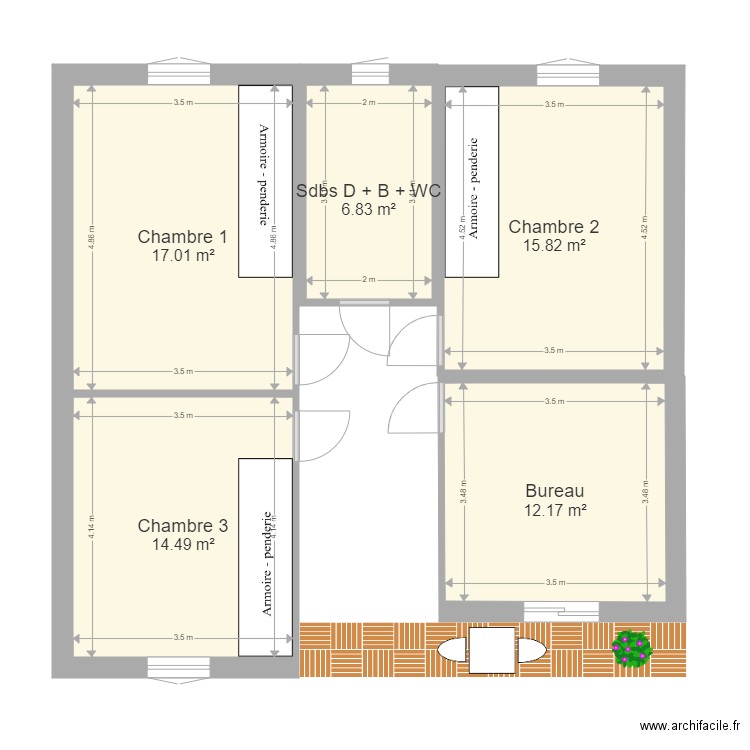 Etage. Plan de 0 pièce et 0 m2