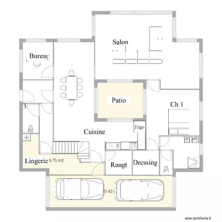 Maison Marie essai 3. Plan de 