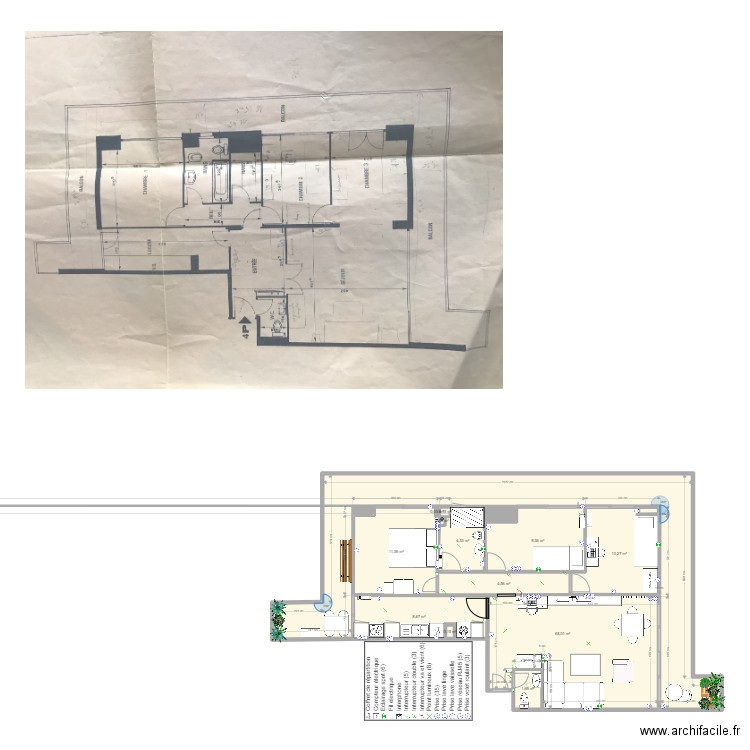 parnassium aménagement. Plan de 15 pièces et 120 m2