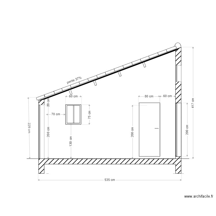 Garage vendée coupe1. Plan de 0 pièce et 0 m2