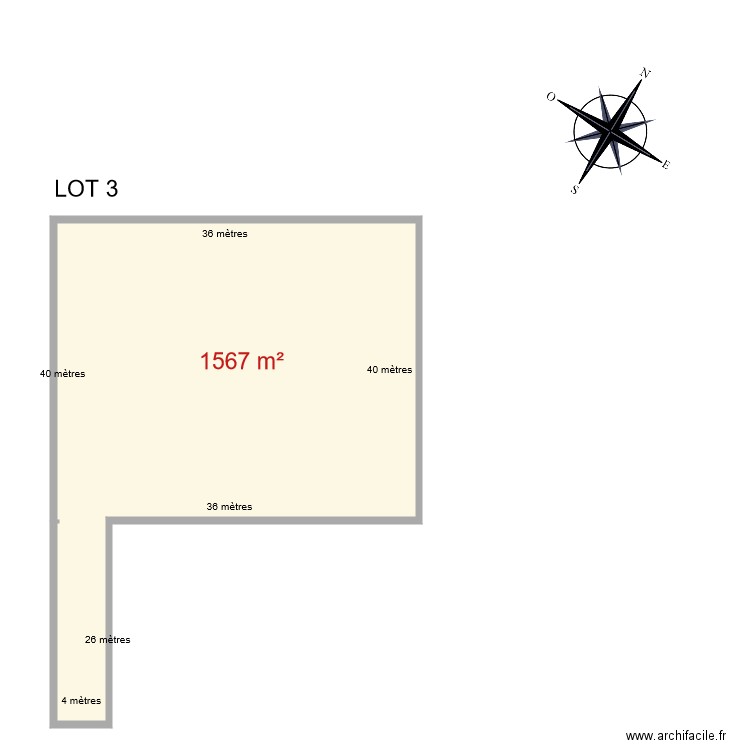 COURBESSEAUX LOT 3. Plan de 0 pièce et 0 m2