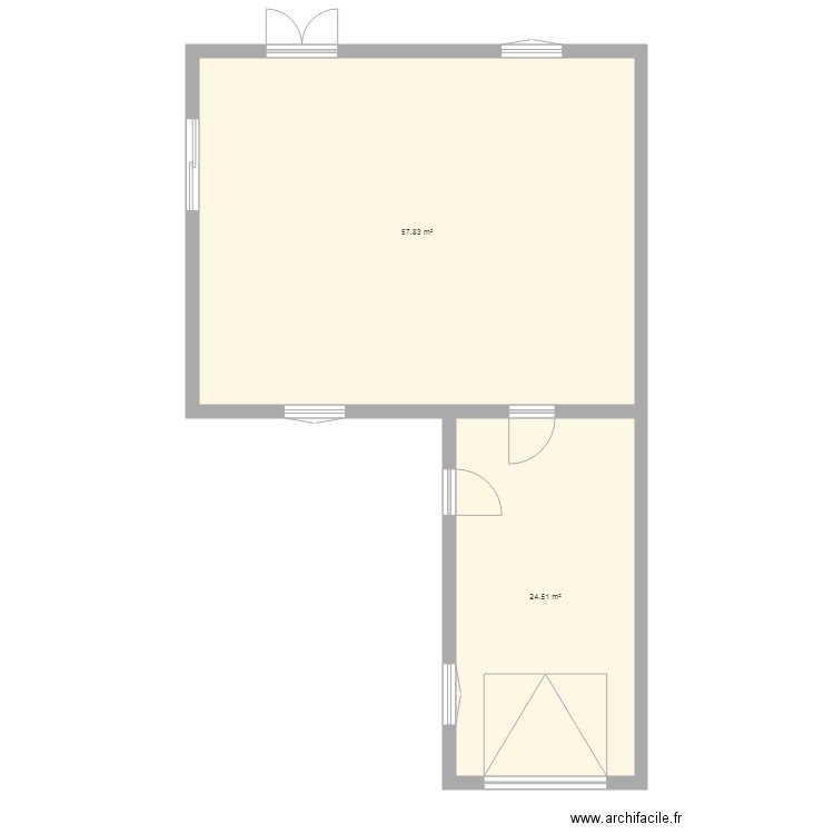 plan maison garage accolé. Plan de 0 pièce et 0 m2