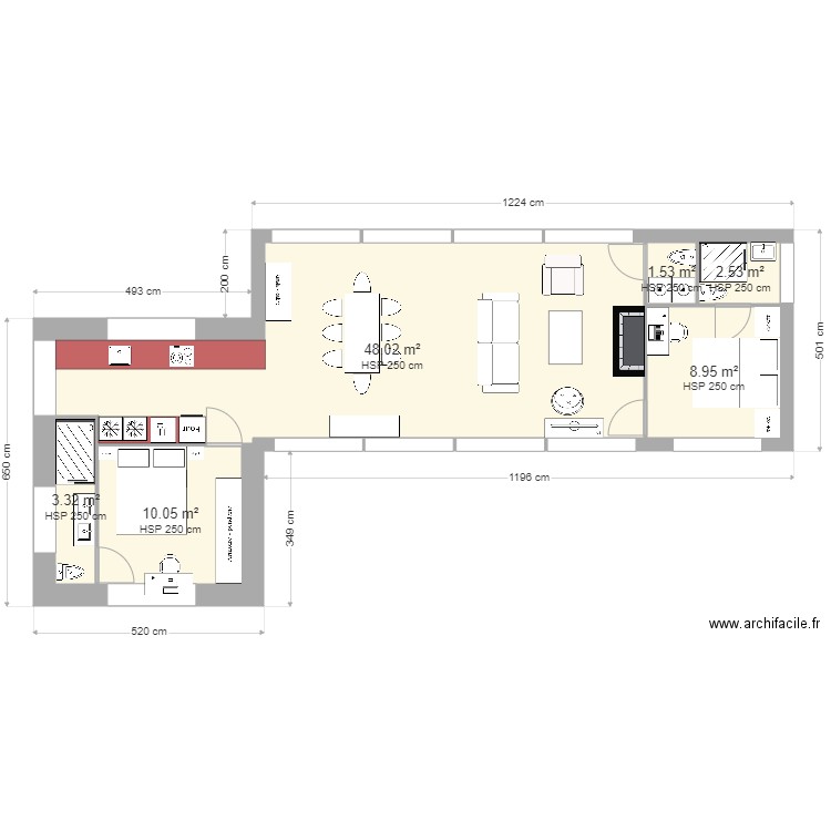 Extension 2. Plan de 0 pièce et 0 m2