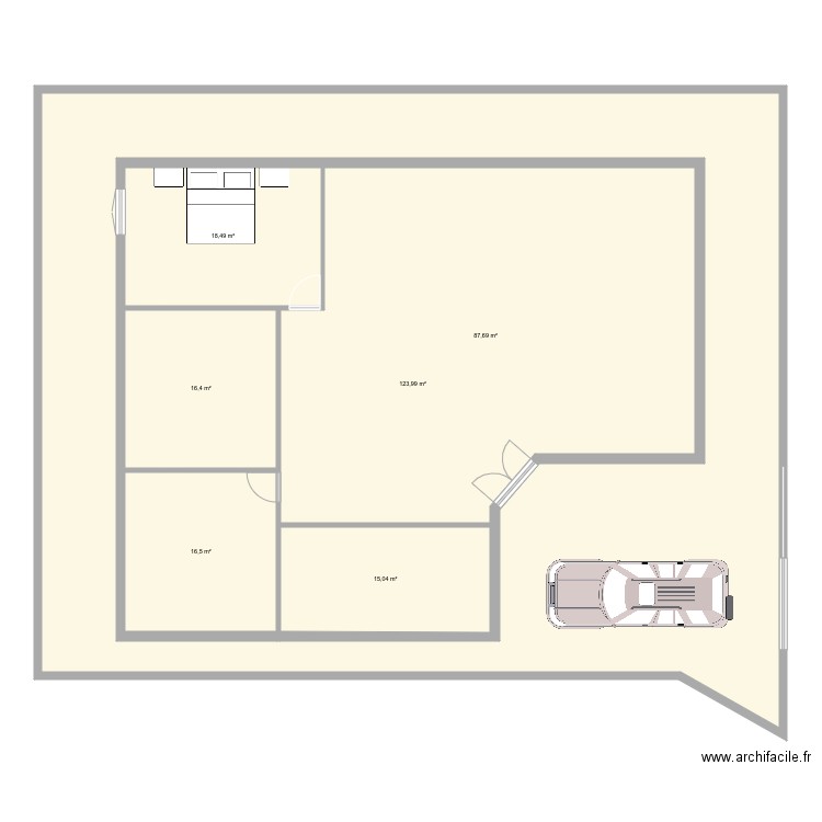 Maison. Plan de 6 pièces et 449 m2