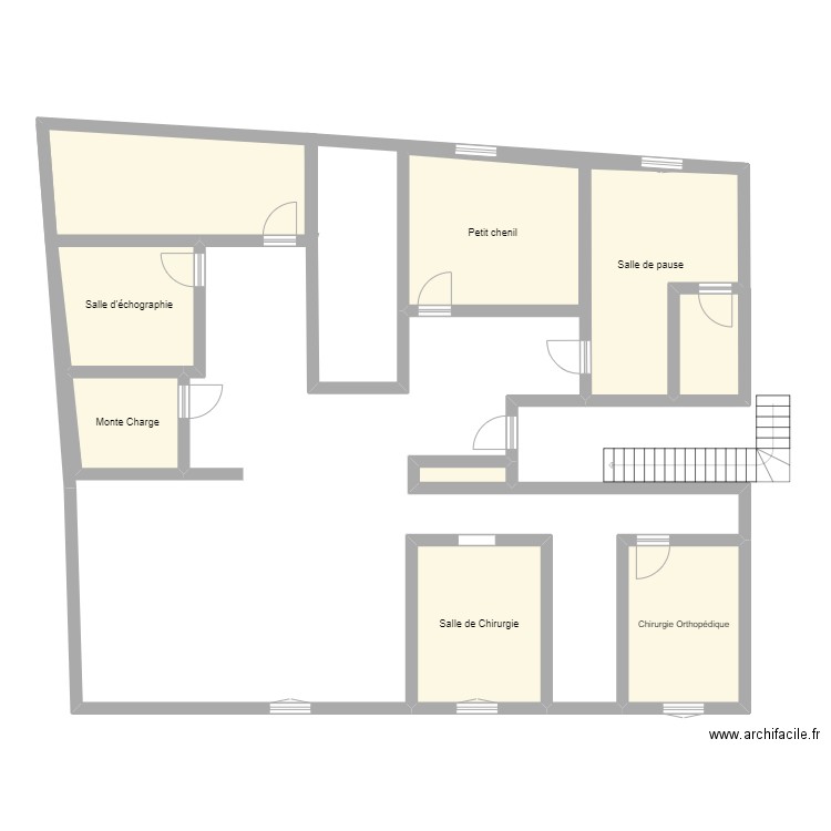 Plan clinique étage. Plan de 0 pièce et 0 m2