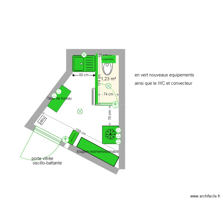 loge projet les platanes. Plan de 0 pièce et 0 m2