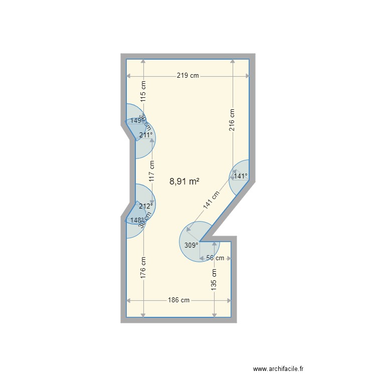 cellules. Plan de 0 pièce et 0 m2