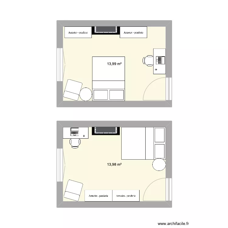 Chambre Mathilde. Plan de 