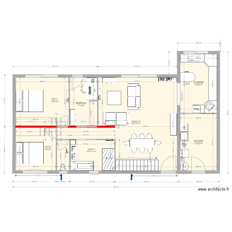 RENOVATION TEST 9. Plan de 0 pièce et 0 m2