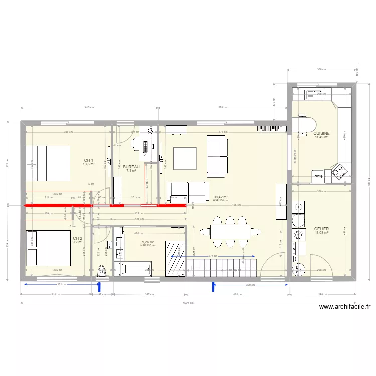 RENOVATION TEST 9. Plan de 