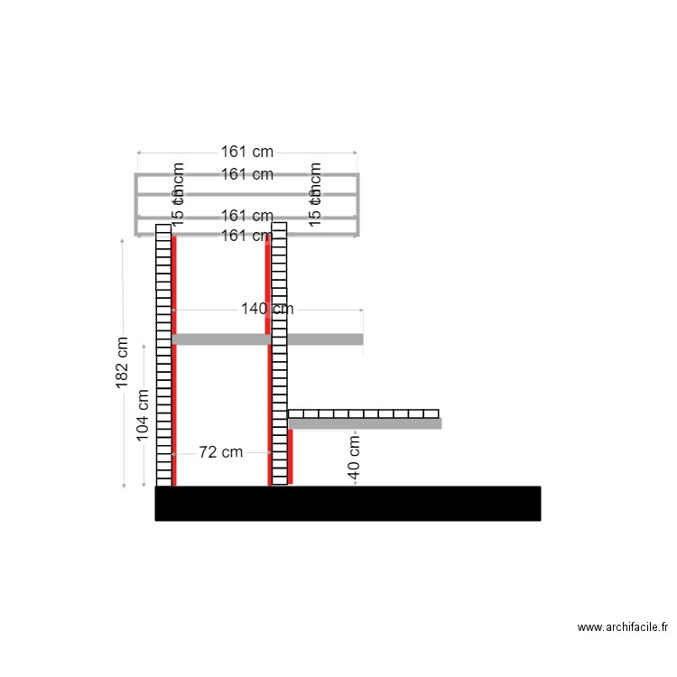 BAREC FACE 1. Plan de 2 pièces et 0 m2